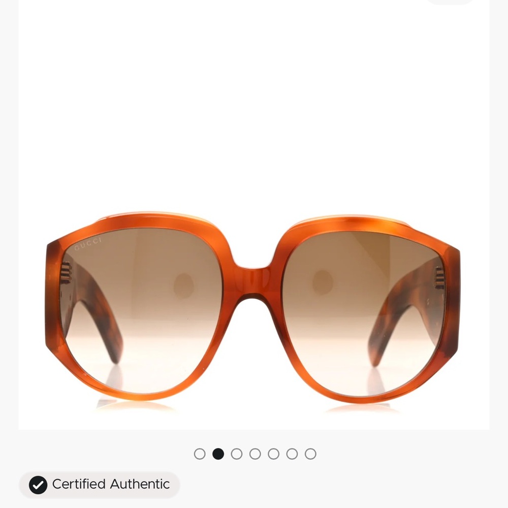 Acetate Oversized Interlocking GG0151S Sunglasses Tortoise Like New - Picture 11 of 16